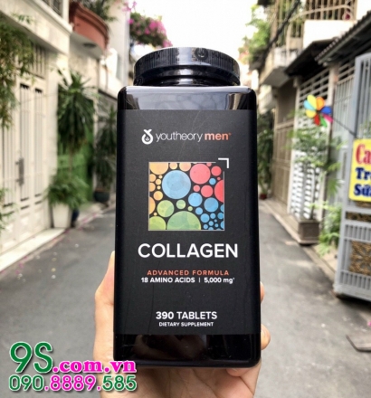 Collagen Youtheory Men's Type 1 2 & 3 lọ 390 viên